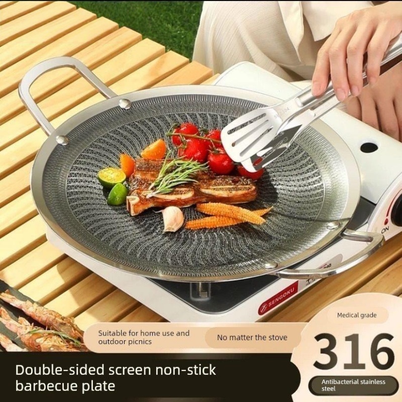 Home Cooking Gas Stove - 316 roestvrijstalen multifunctionele kook- en BBQ-grillpan