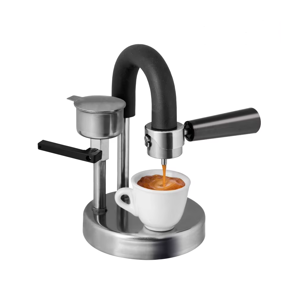 Home Cooking In Italian - Italiaanse Kamira RVS Moka Pot gemotoriseerde
