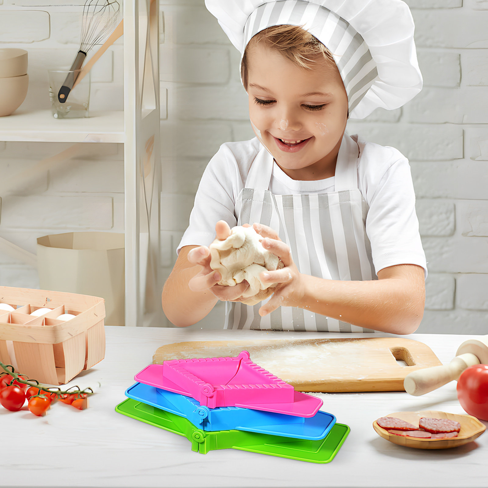 Gyoza Dumpling Maker - 3-delige plastic dumplingvormenset, handmatige dumplingmaker, keukenpers
