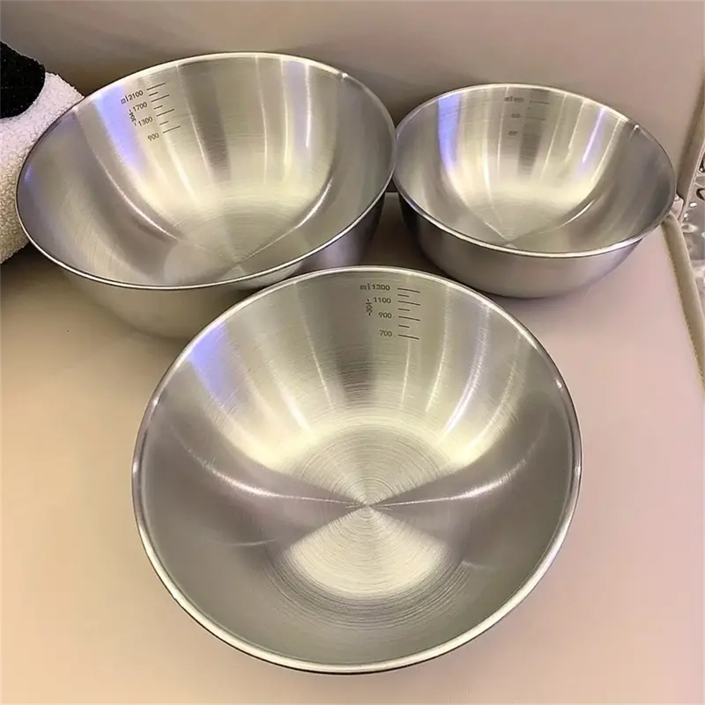 Home Cooking Food - 1-3-delige RVS kommenset met weegschaal voor