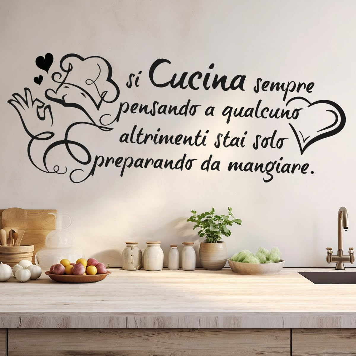 Home Cooking In Italian - Franse Italiaanse keuken kok liefde citaat