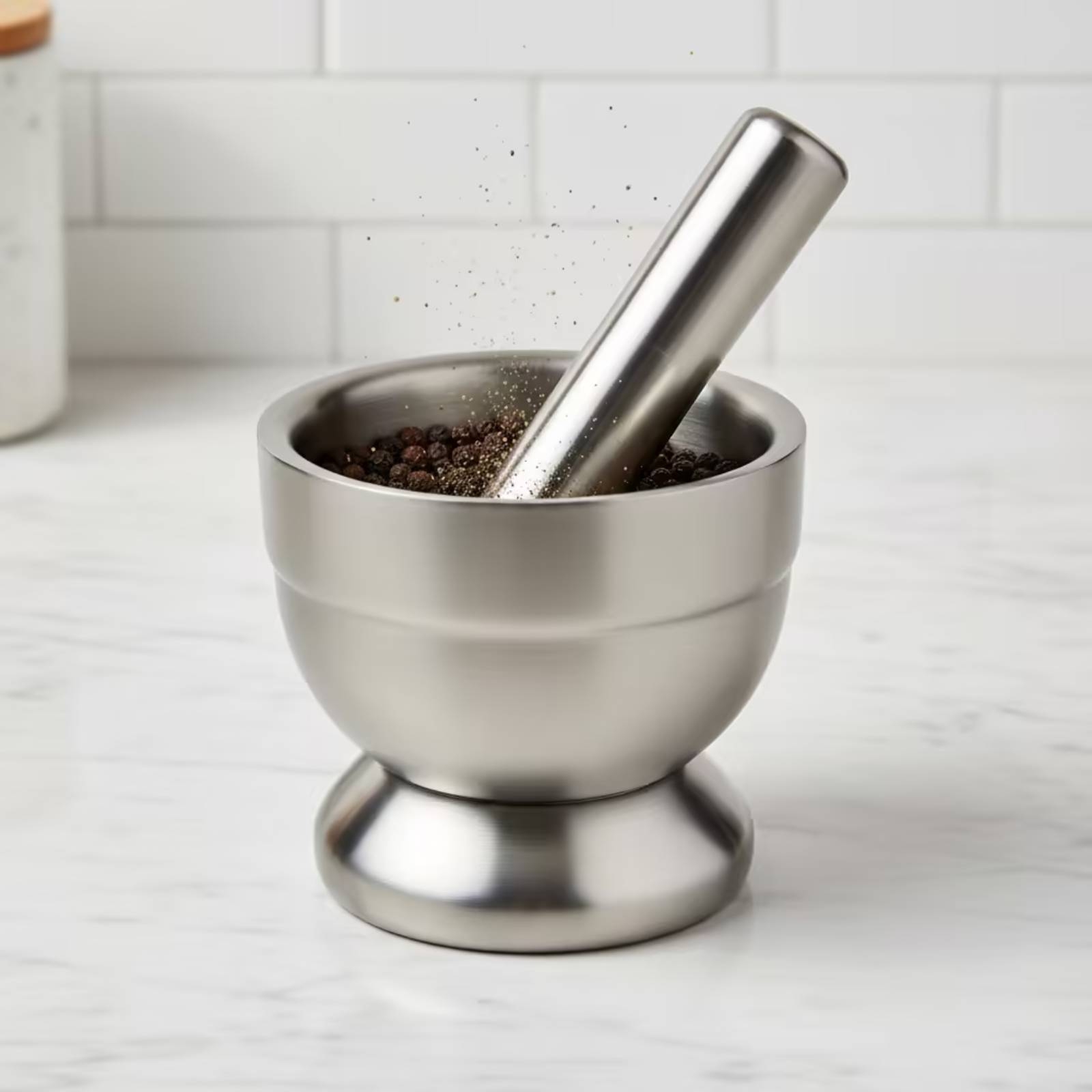 Vijzel en stamper met deksel,  - Home Cooking Usa recensie en prijs