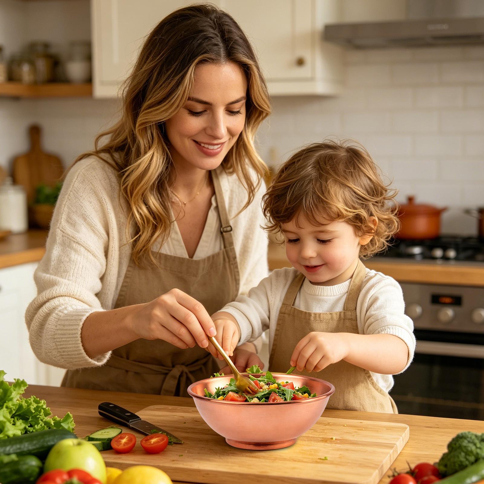 Koperen kom Grote opbergcontai - Home Cooking Food recensie en prijs