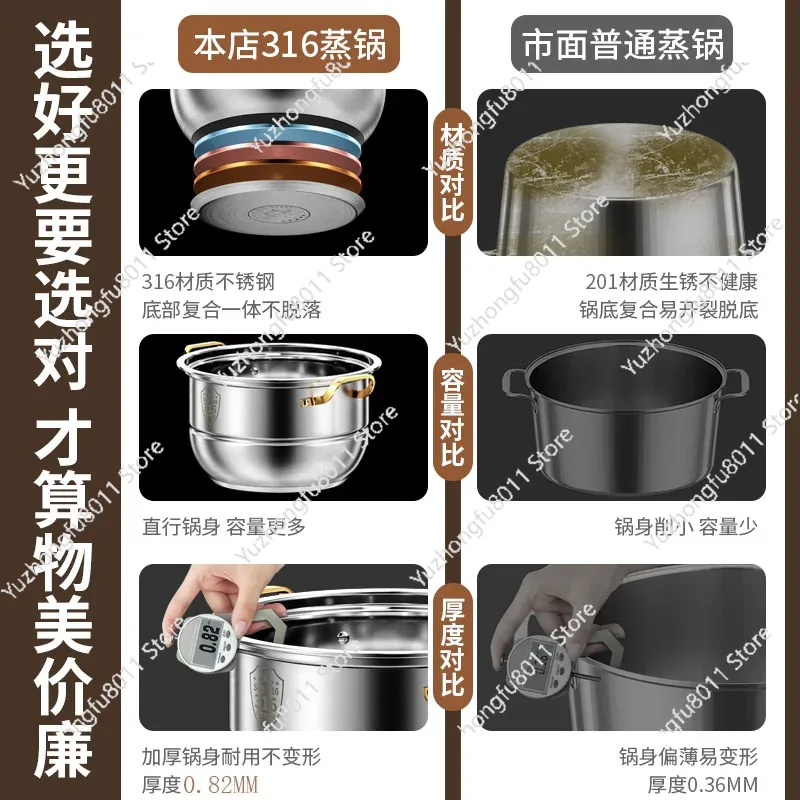 316 Roestvrijstalen Stoompot 4 - Home Cooking Appliances recensie en prijs